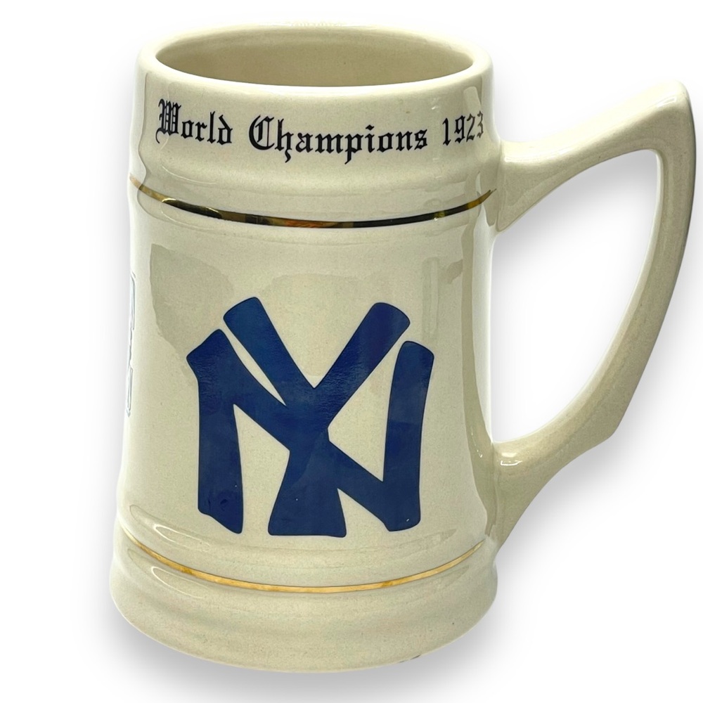 NY YANKEES World Champions 1923 Vintage Cooperstown Stein Babe Ruth Wally Pipp